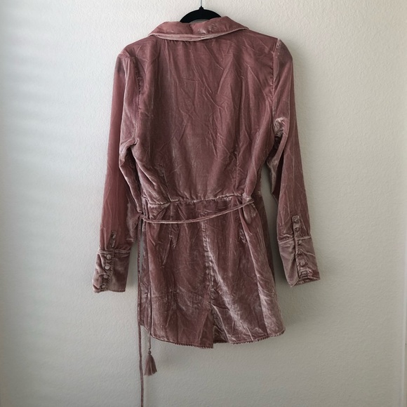 Free People Viola Velvet Playsuit Romper M - Picture 3 of 13